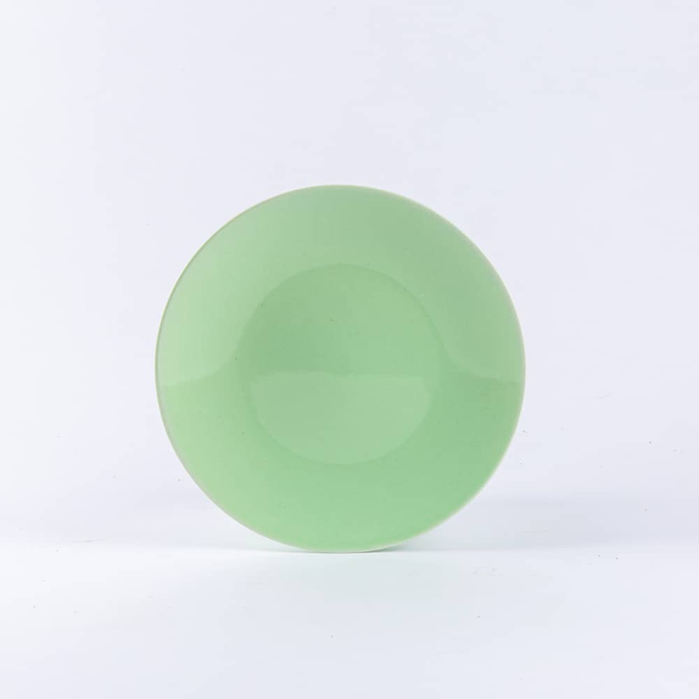 ogre-la-fabrique-assiette-dessert-porcelaine-vert-amande-19-cm image 1