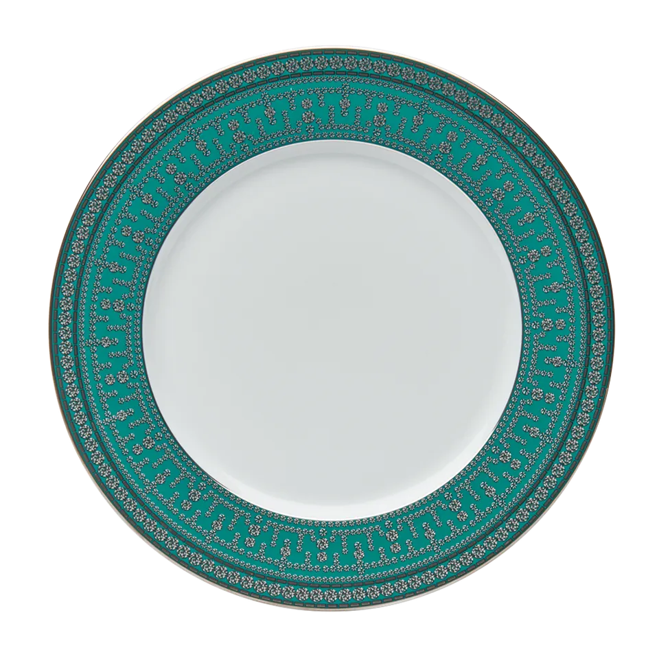 haviland-tiara-assiette-d-ner-bleu-paon-platine-porcelaine image 1