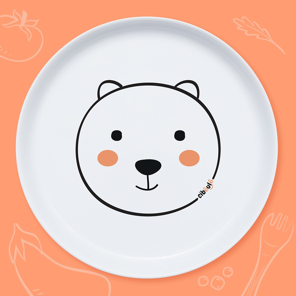 ciboulo-animal-assiette-porcelaine-enfant-renard-coffret-ventouse image 2