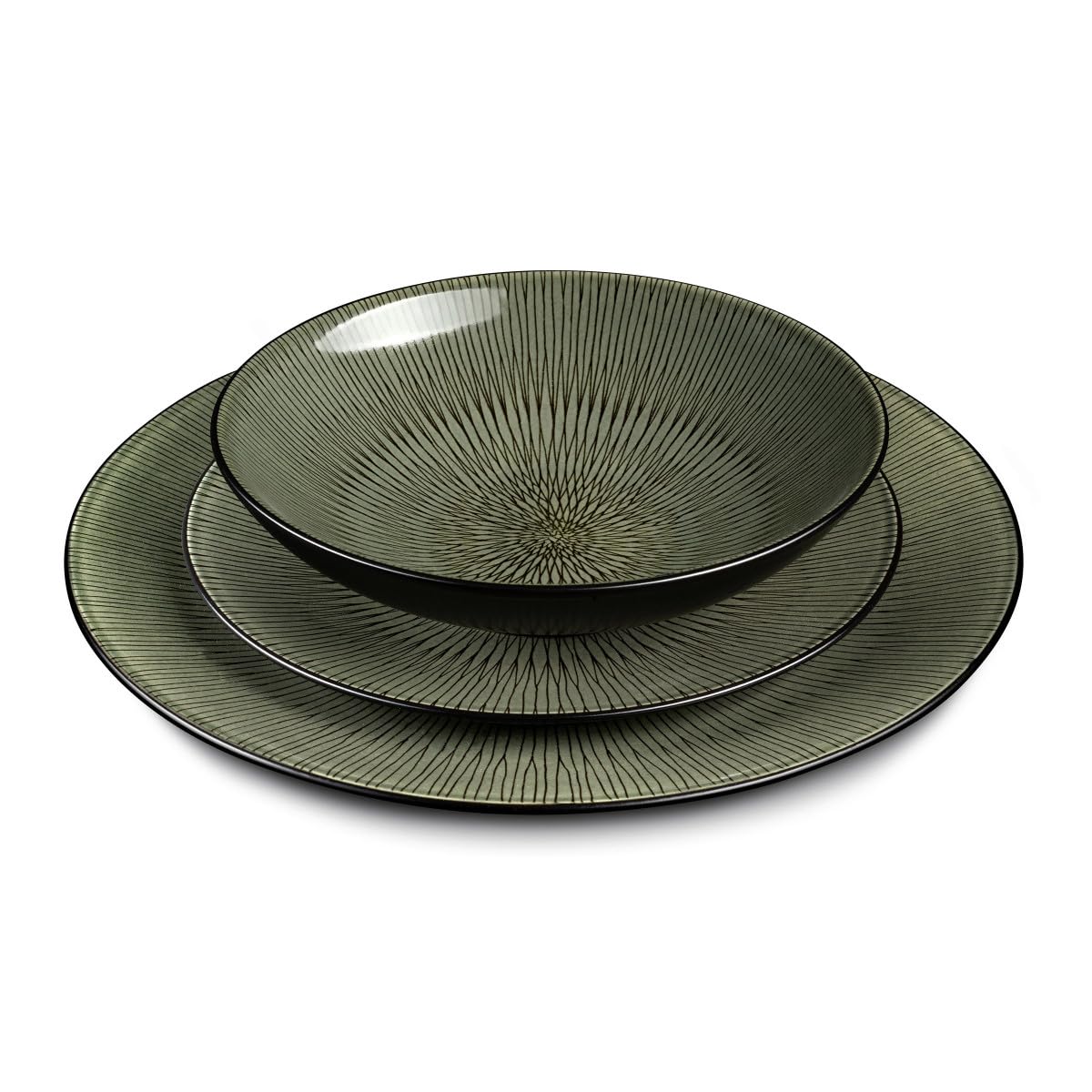 m-dard-de-noblat-hypnose-kaki-assiette-plate-27-cm-gr-s-lot-6-vert image 2