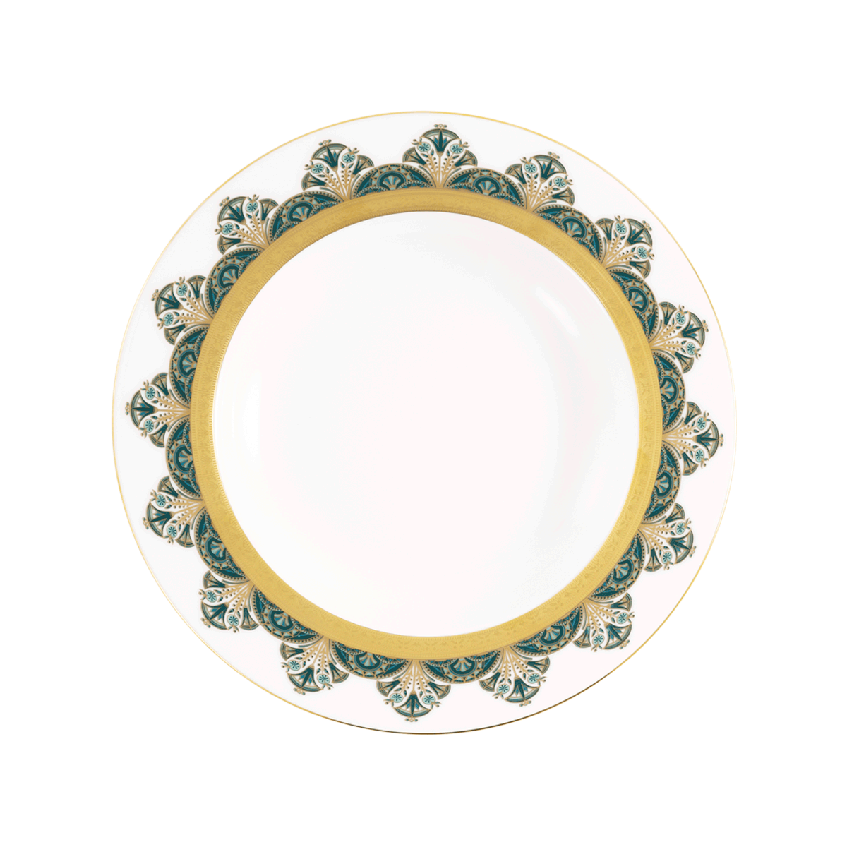 haviland-r-ves-du-nil-assiette-creuse-aile-vert-or image 1