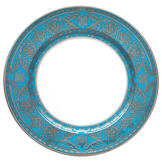 haviland-matignon-plat-rond-bleu-piscine-platine image 1