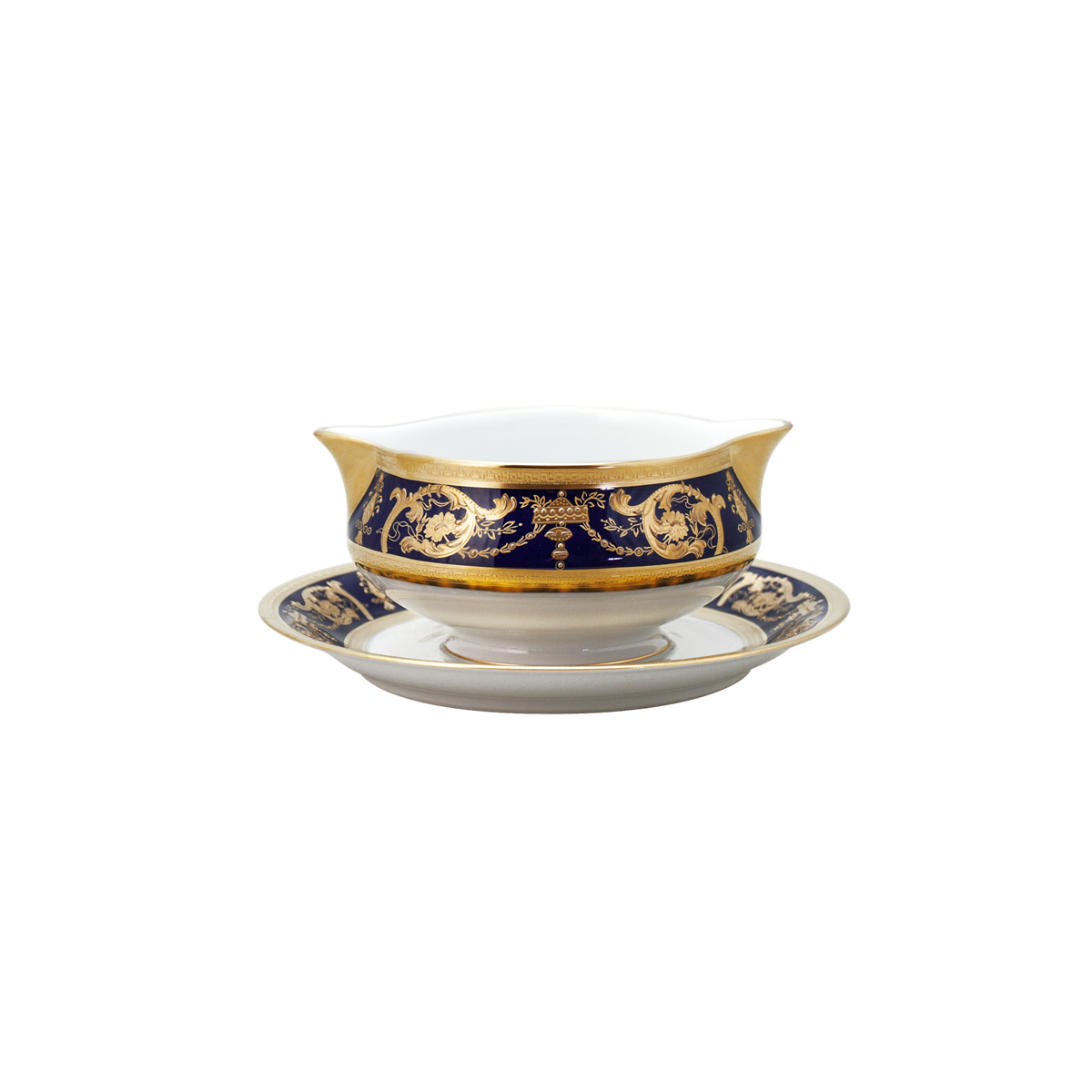 haviland-imp-rator-sauci-re-porcelaine-bleu-de-four-or image 1
