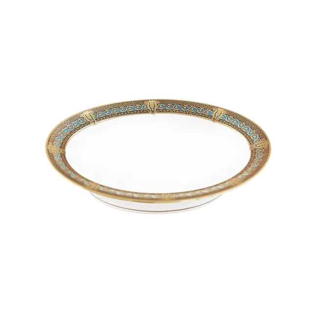 haviland-salon-murat-compotier-bleu-ciel-or-porcelaine image 1