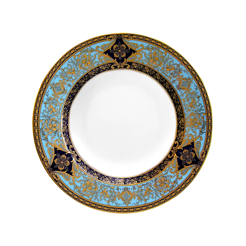 haviland-matignon-assiette-creuse-bleu-de-four-or-porcelaine image 1