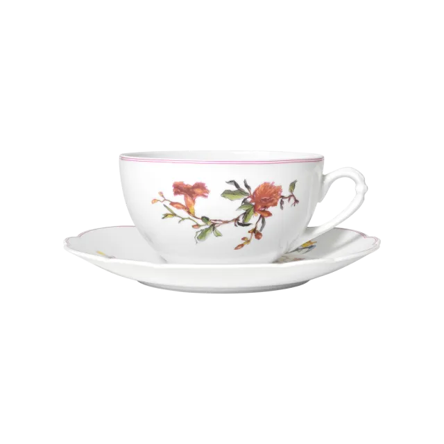 haviland-h-ritage-tasse-soucoupe-d-jeuner-fleurs-d-auteuil image 1