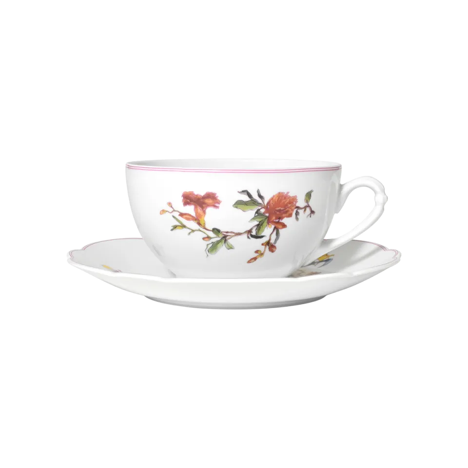 haviland-h-ritage-tasse-soucoupe-d-jeuner-fleurs-d-auteuil image 1
