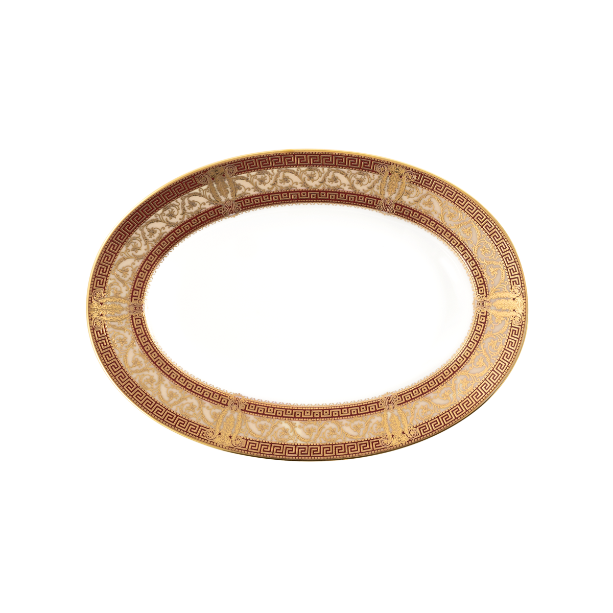 haviland-salon-murat-ravier-porcelaine-cerise-or image 1