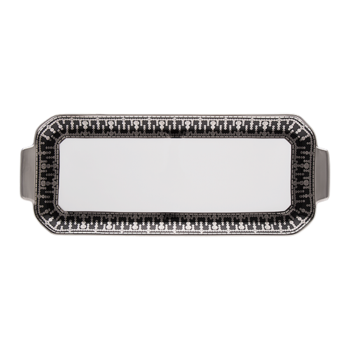 haviland-tiara-plat-cake-porcelaine-noir-platine image 1
