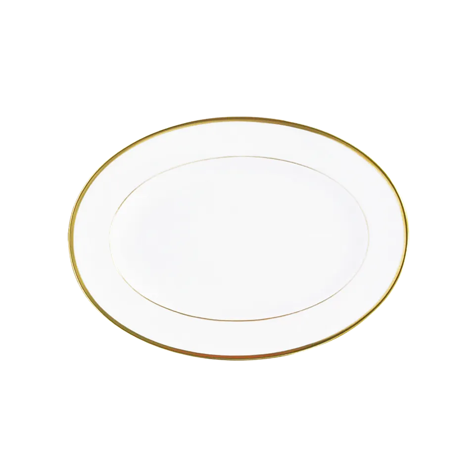 haviland-orsay-ravier-porcelaine-blanc-filet-or image 1