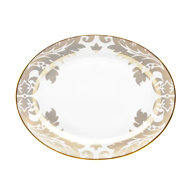 haviland-damass-ritz-paris-plat-ovale-porcelaine-blanc-limoges image 1