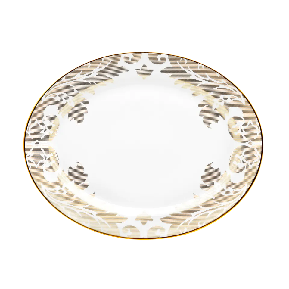 haviland-damass-ritz-paris-plat-ovale-porcelaine-blanc-limoges image 1