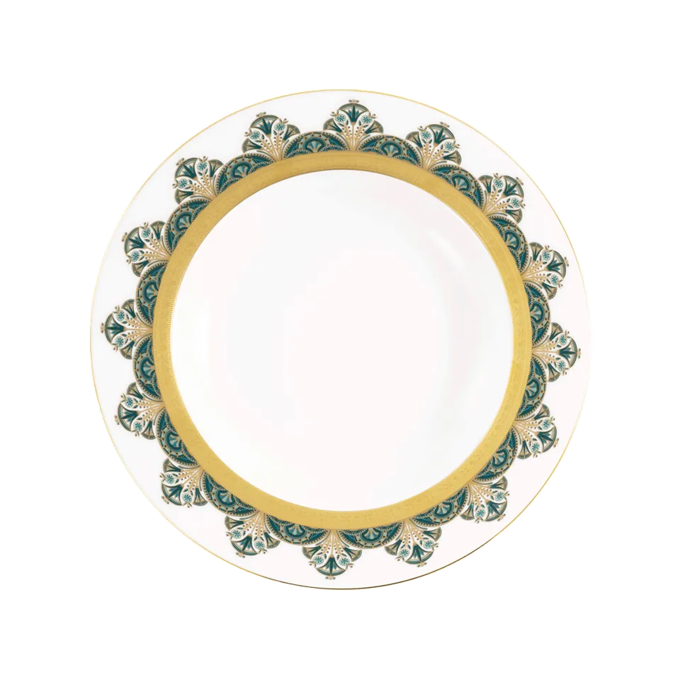 haviland-r-ves-du-nil-assiette-creuse-aile-vert-or image 1