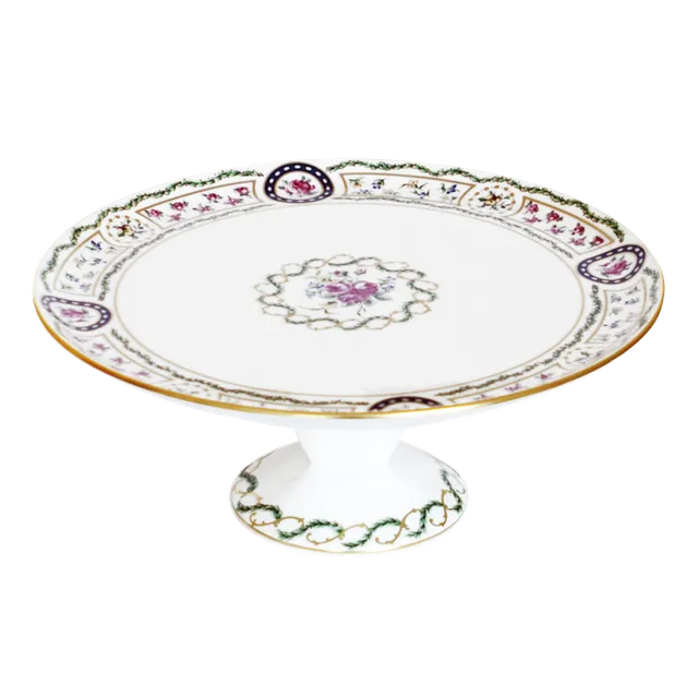 haviland-louveciennes-plat-tarte-sur-pied-porcelaine image 1