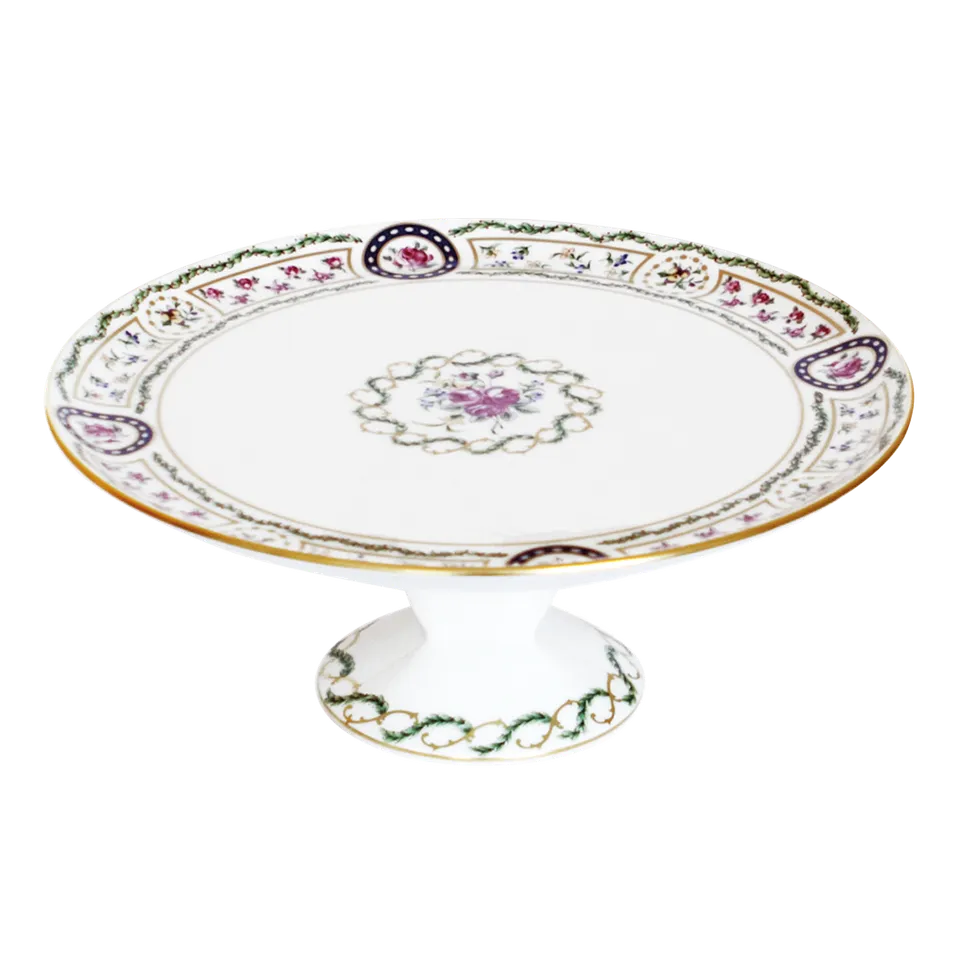 haviland-louveciennes-plat-tarte-sur-pied-porcelaine image 1