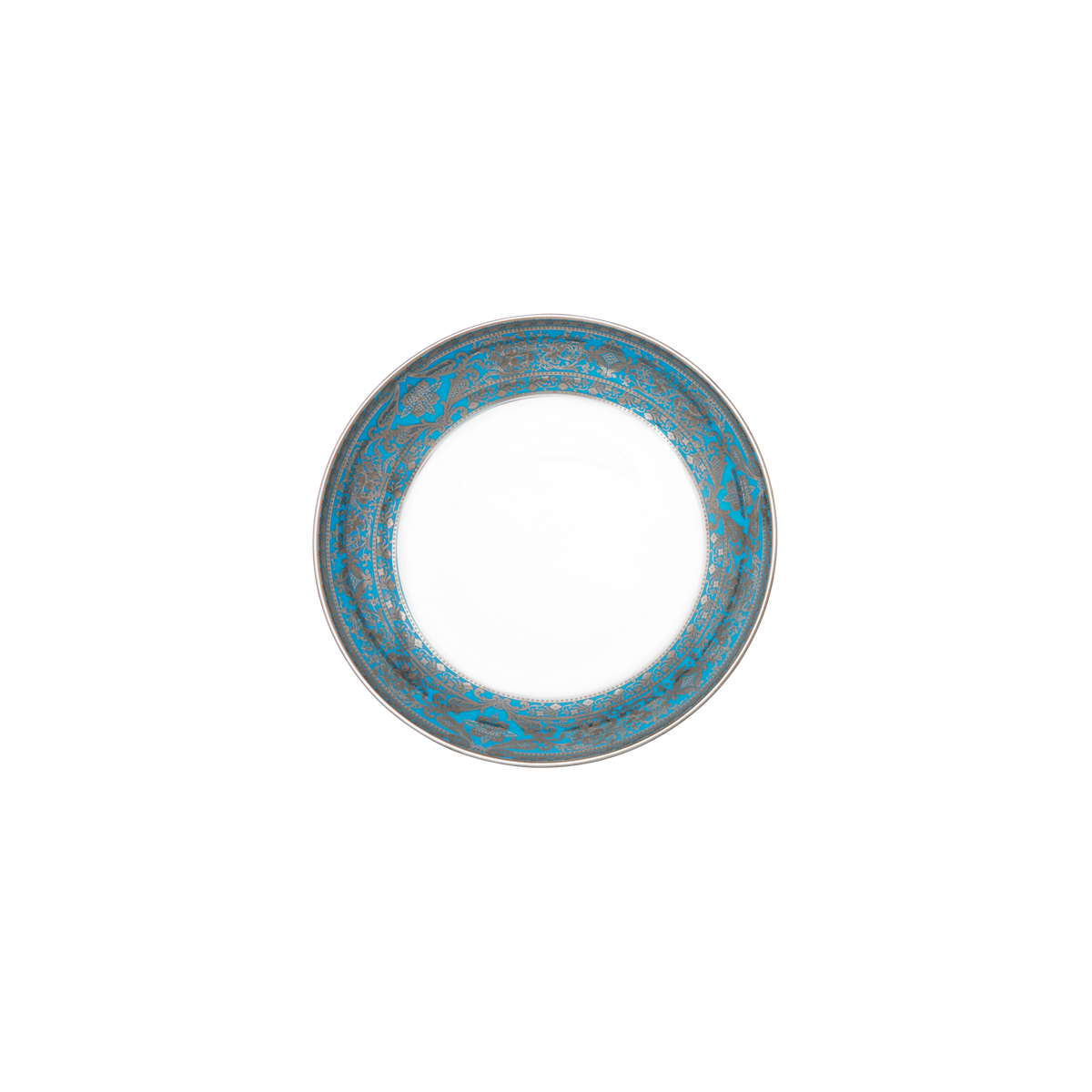 haviland-matignon-assiette-creuse-bleu-piscine-platine image 1