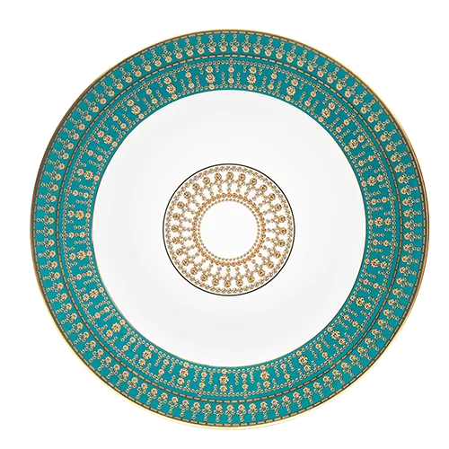 haviland-tiara-assiette-pr-sentation-bleu-paon-or image 1