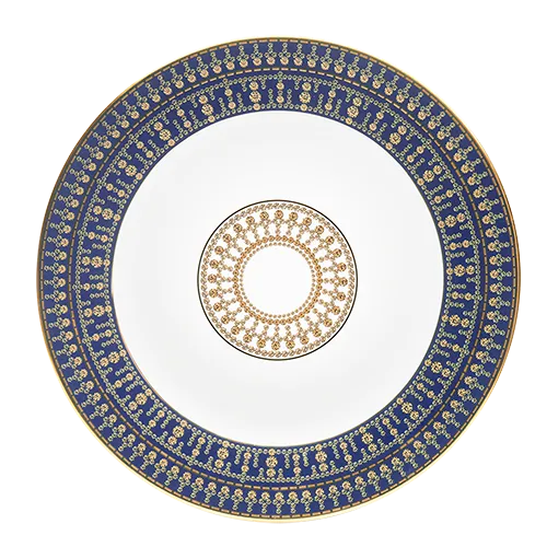 haviland-tiara-assiette-pr-sentation-bleu-or-porcelaine image 1