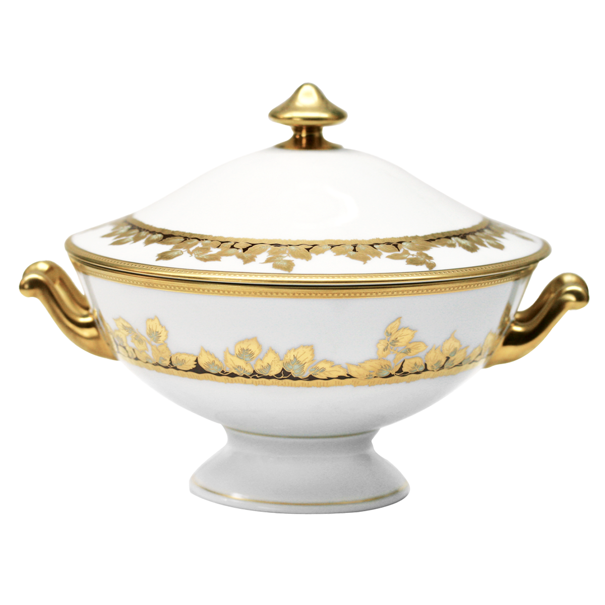 haviland-feuille-d-or-soupi-re-porcelaine-dor-e-classique image 1