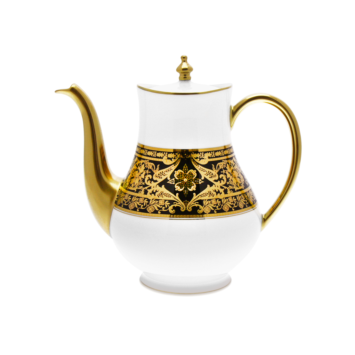 haviland-matignon-verseuse-noir-or-porcelaine image 1