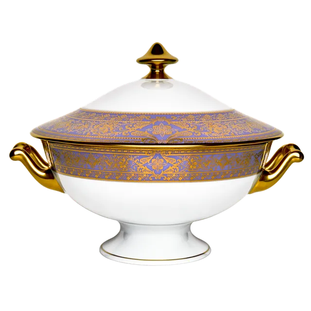 haviland-matignon-soupi-re-porcelaine-lavande-or image 1