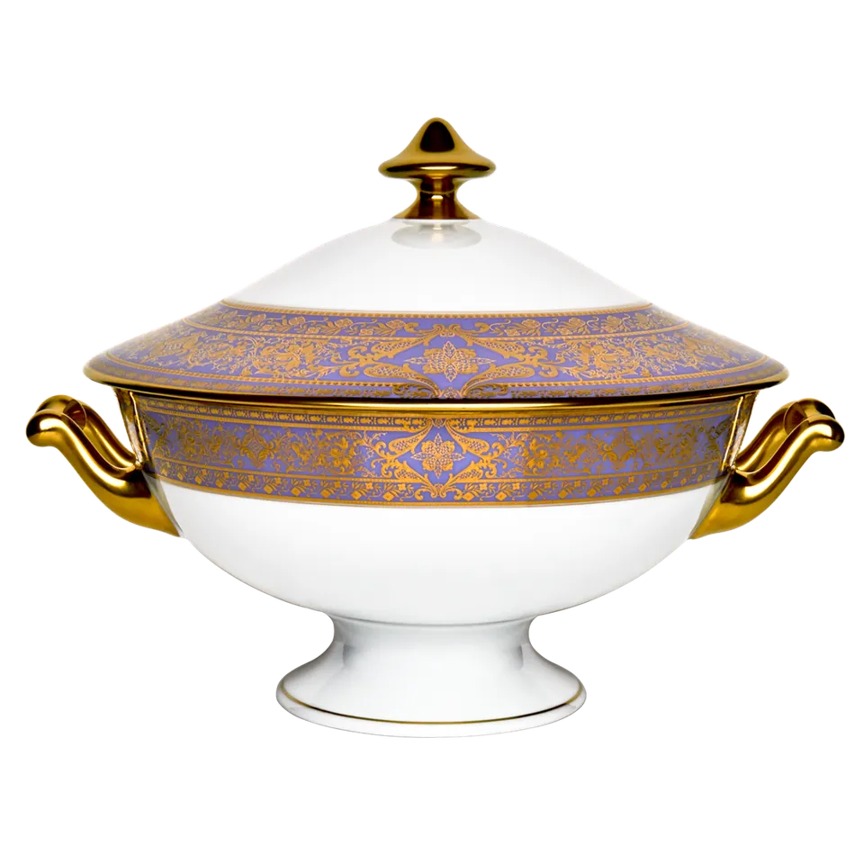 haviland-matignon-soupi-re-porcelaine-lavande-or image 1
