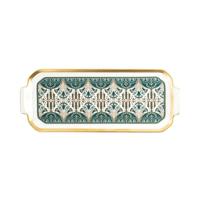 haviland-r-ves-du-nil-plat-cake-vert-or-porcelaine image 1