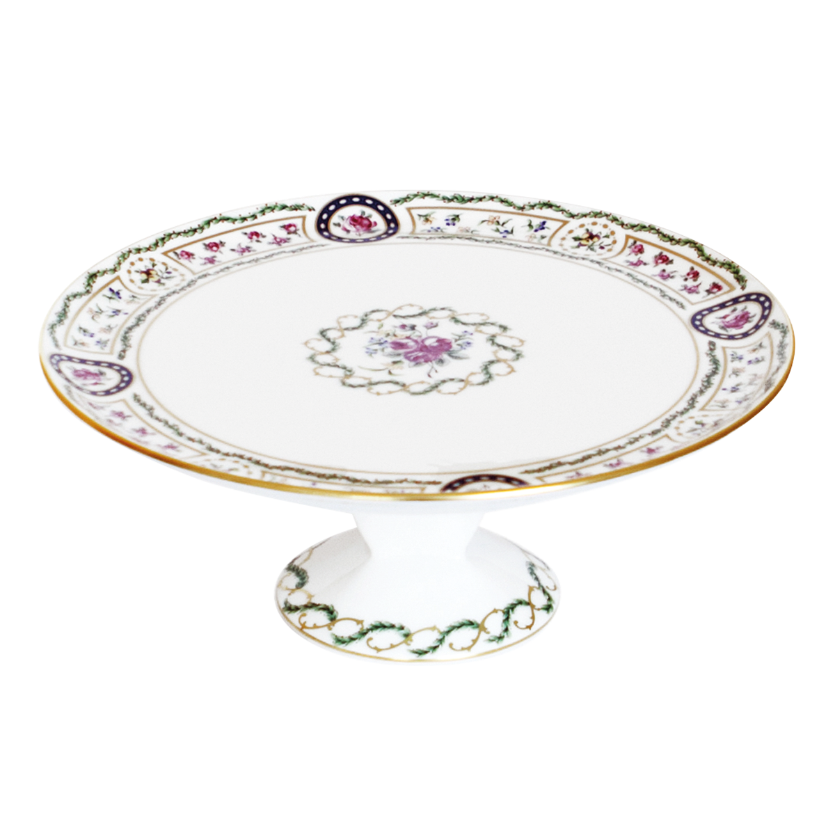 haviland-louveciennes-plat-tarte-sur-pied-porcelaine image 1