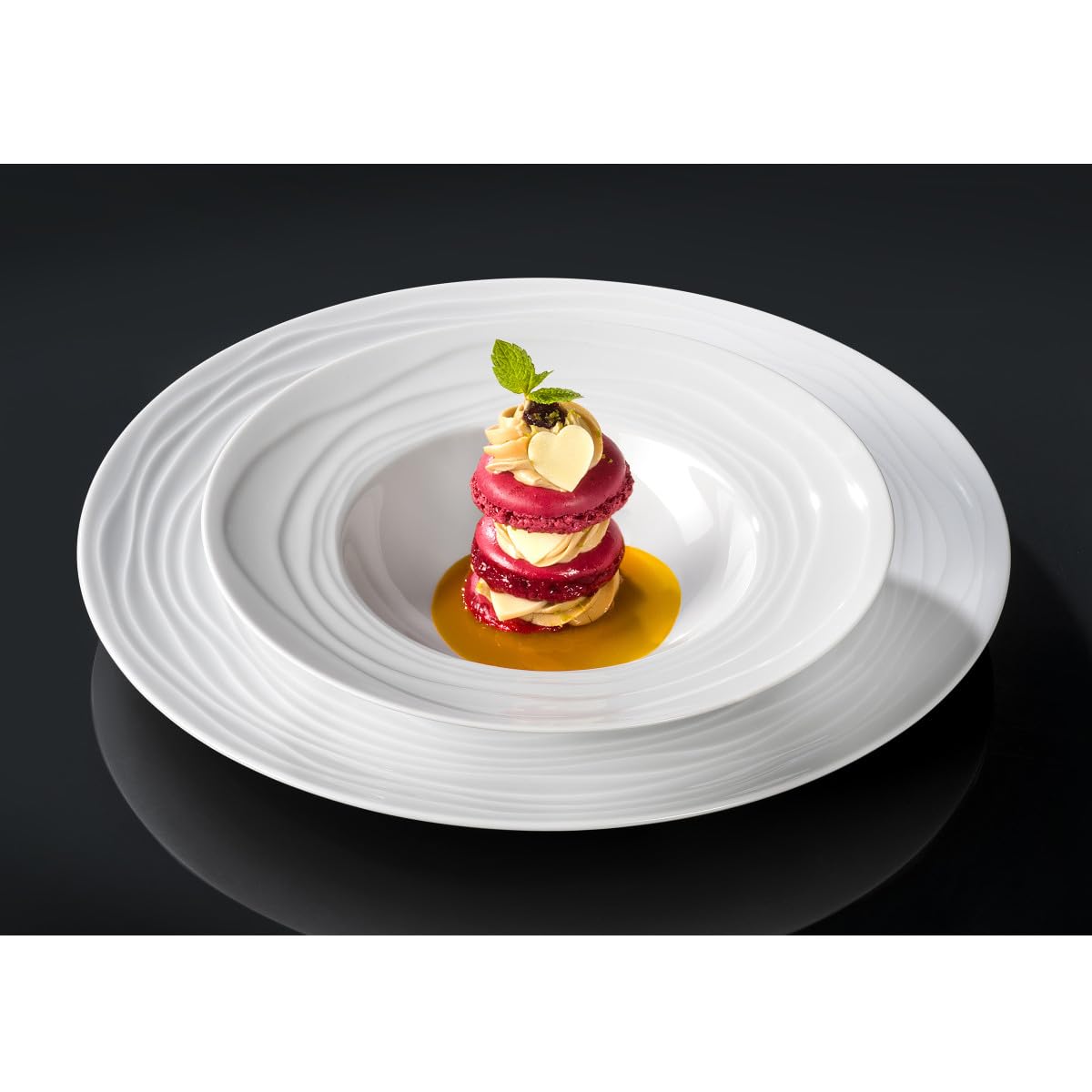 m-dard-de-noblat-onde-assiette-dessert-porcelaine-blanc-lot-6 image 4