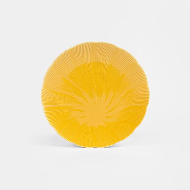 ogre-la-fabrique-tahiti-assiette-plate-festonn-e-jaune-25-cm image 1