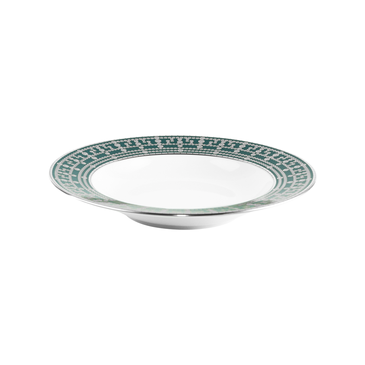 haviland-tiara-assiette-creuse-aile-bleu-paon-platine-porcelaine image 2
