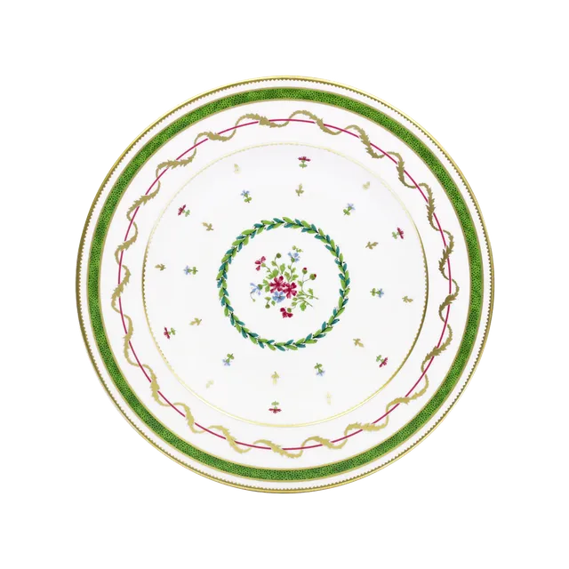haviland-vieux-paris-vert-assiette-creuse-aile-porcelaine image 1