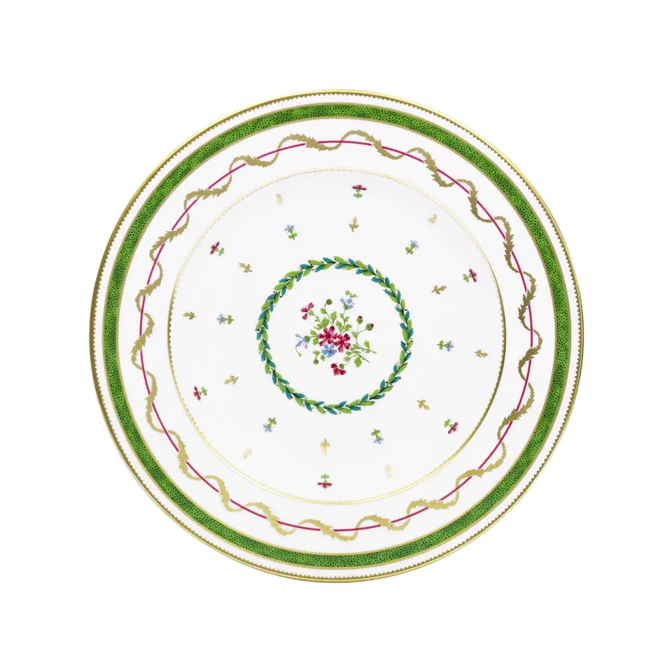haviland-vieux-paris-vert-assiette-creuse-aile-porcelaine image 1