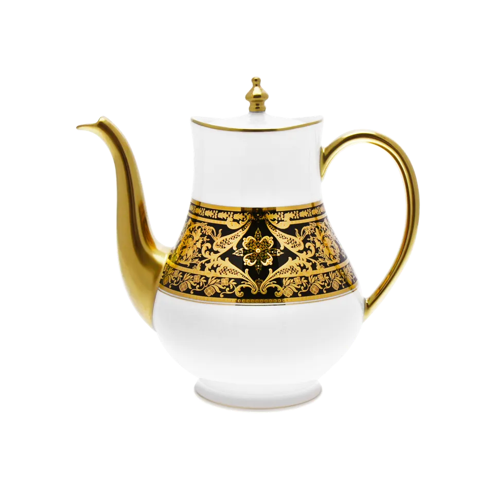 haviland-matignon-verseuse-noir-or-porcelaine image 1