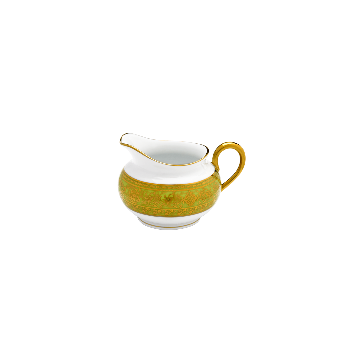 haviland-matignon-cr-mier-porcelaine-vert-pomme-or image 1