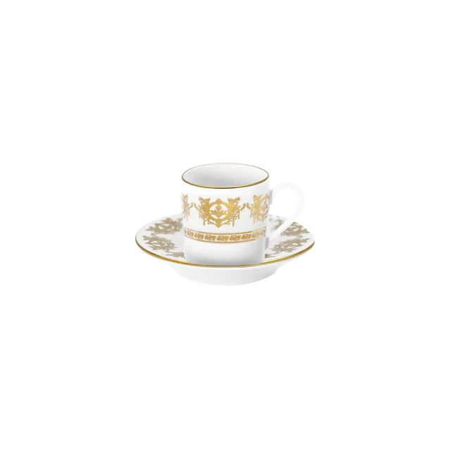 haviland-ritz-imp-rial-tasse-caf-soucoupe-blanche-porcelaine image 1