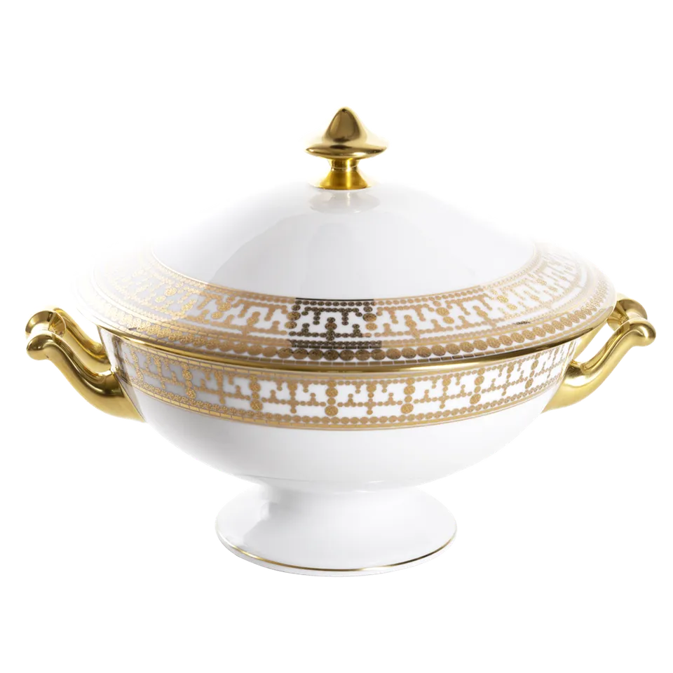 haviland-tiara-soupi-re-porcelaine-blanc-or image 1