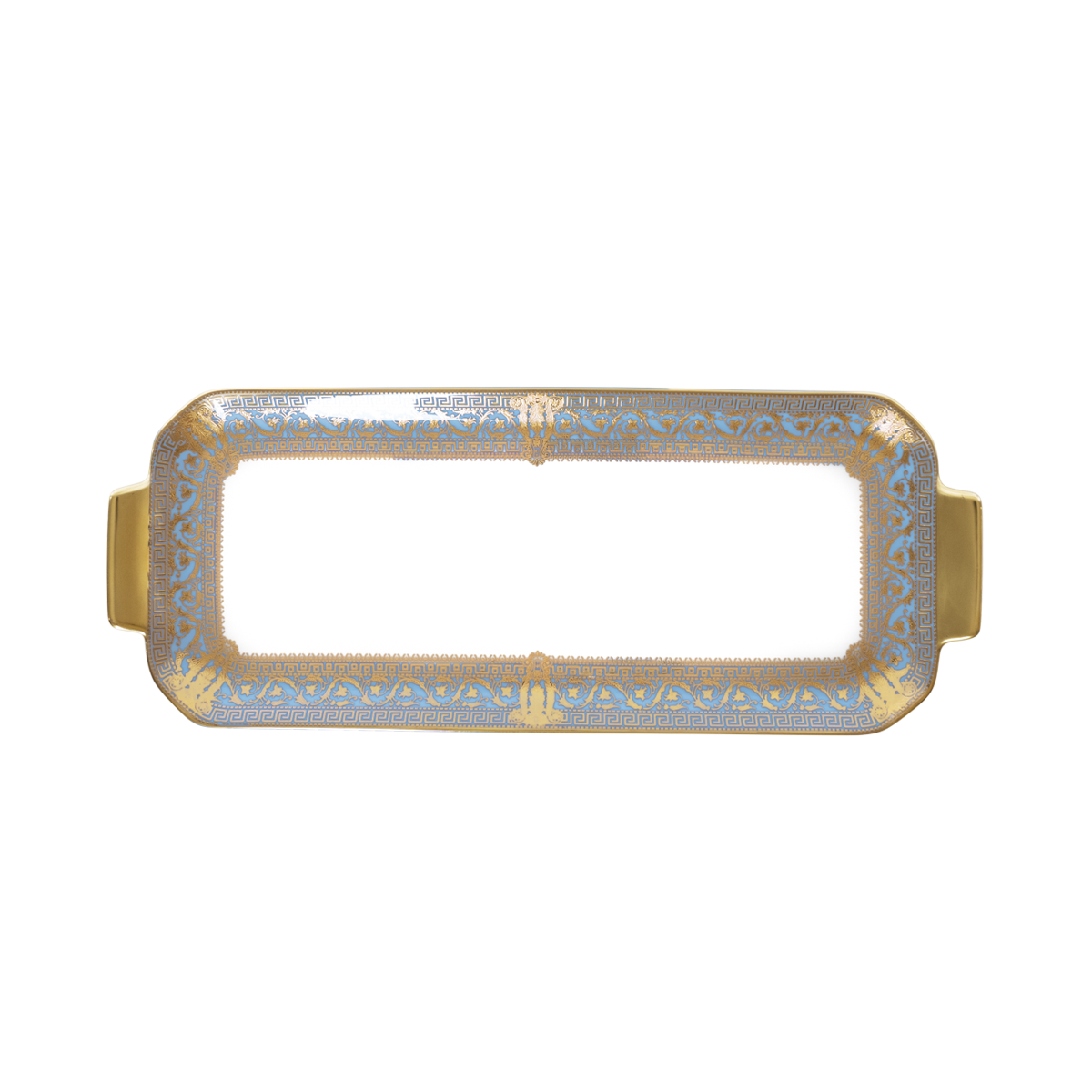 haviland-salon-murat-plat-cake-bleu-ciel-or image 1