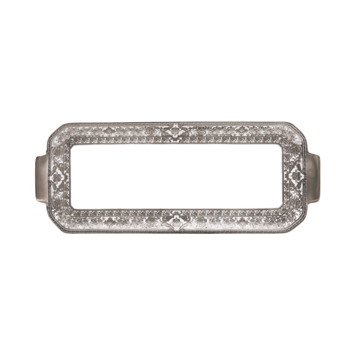 haviland-matignon-plat-cake-blanc-platine-porcelaine image 1