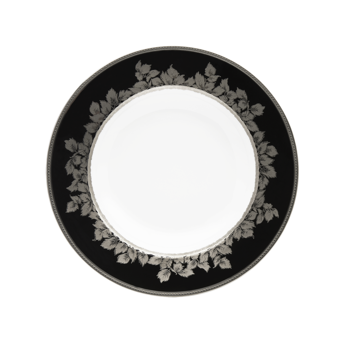 haviland-feuille-de-platine-assiette-creuse-aile-porcelaine image 1