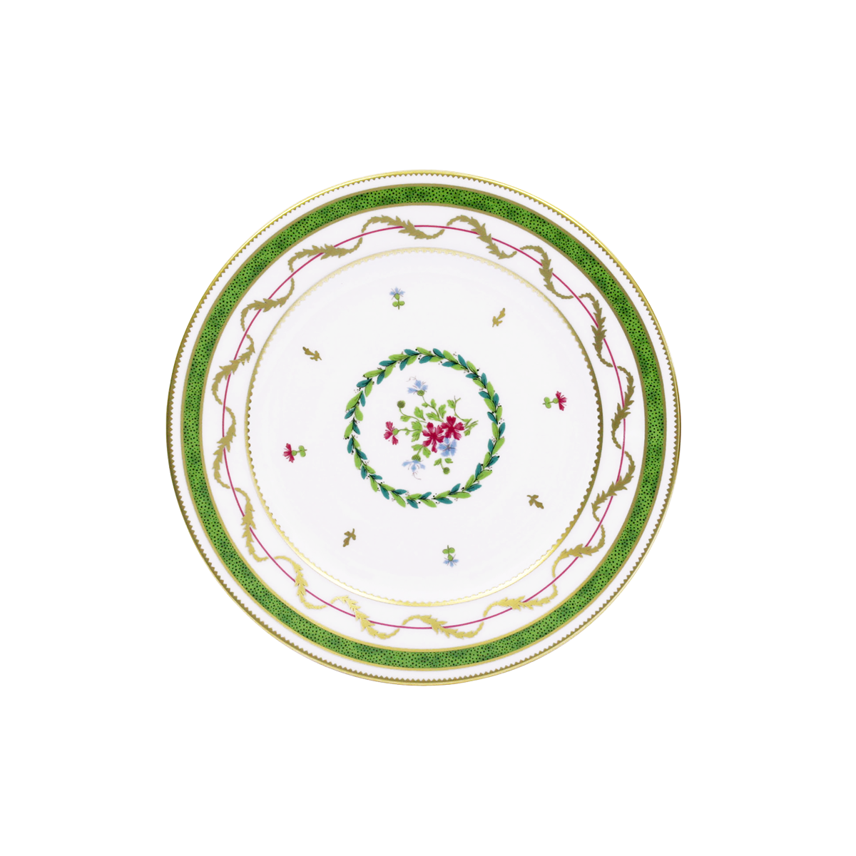 haviland-vieux-paris-vert-assiette-g-teau-porcelaine image 1