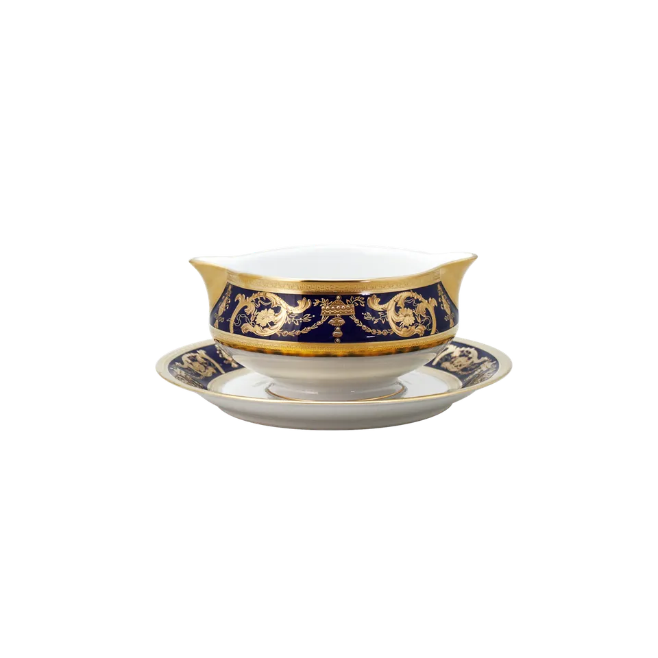 haviland-imp-rator-sauci-re-porcelaine-bleu-de-four-or image 1