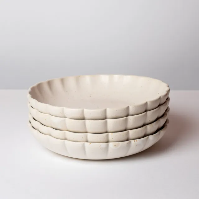 jeda-c-ramique-bowl-fleurs-bol-set-de-4-22-cm-blanc image 1