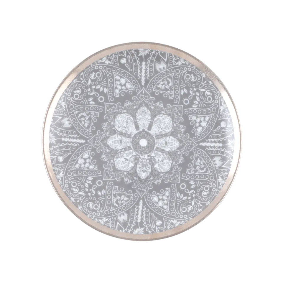 haviland-romane-assiette-dessert-grise-porcelaine image 1