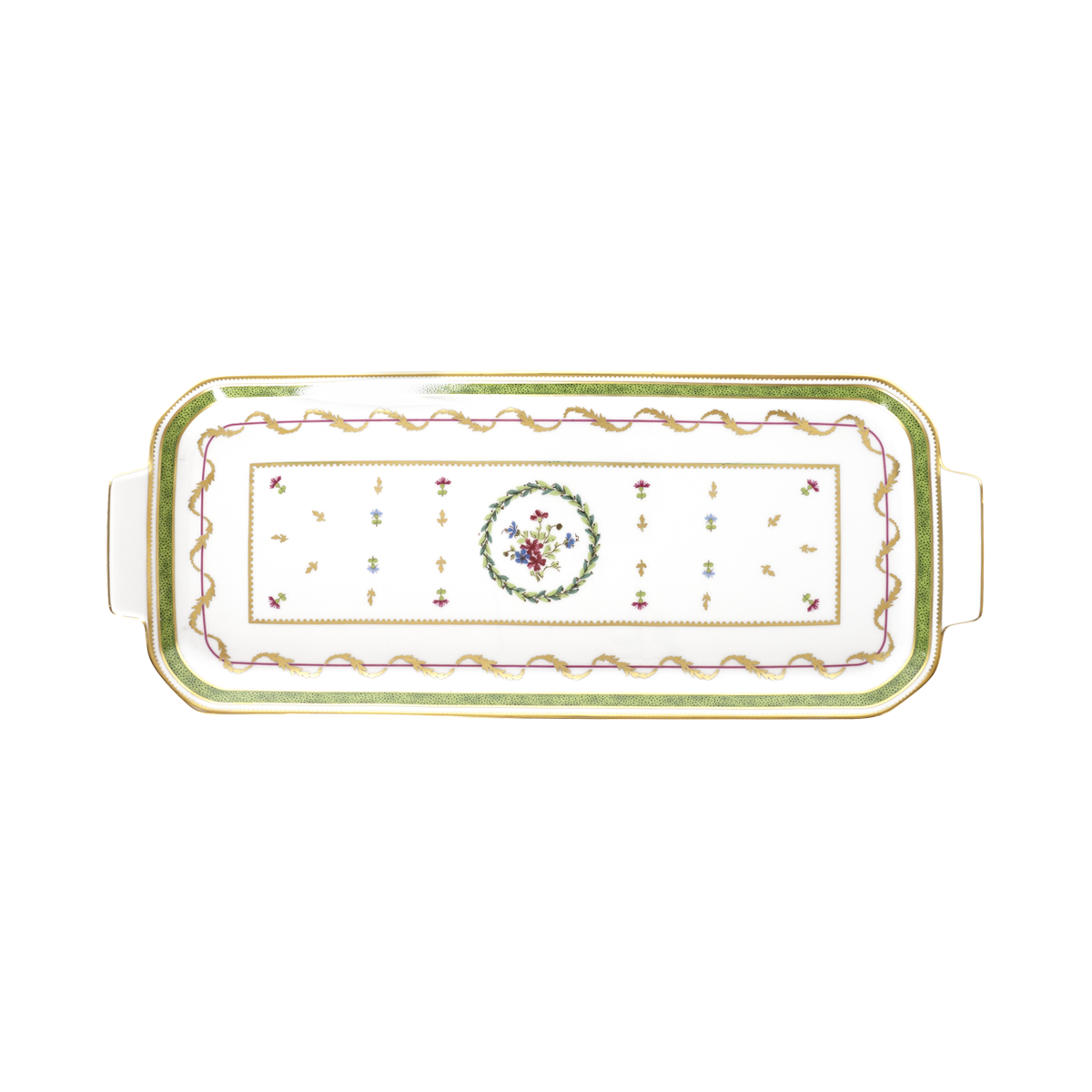 haviland-vieux-paris-vert-plat-cake-porcelaine-vert image 1