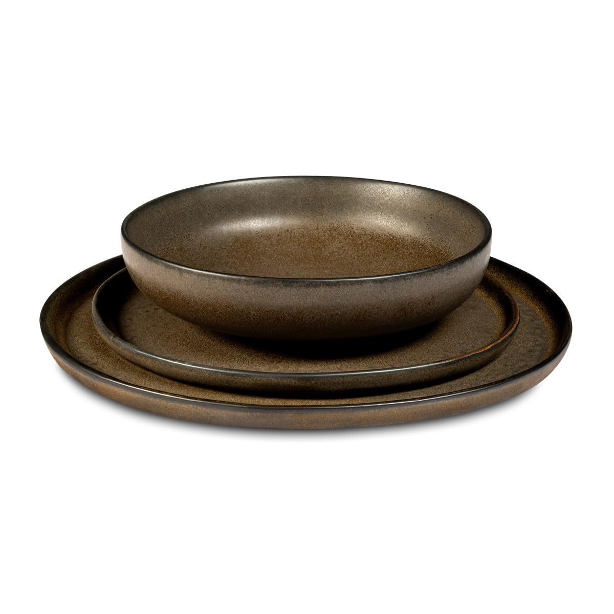 m-dard-de-noblat-maori-assiette-plate-27-5-cm-lot-de-6-marron-gr-s image 2