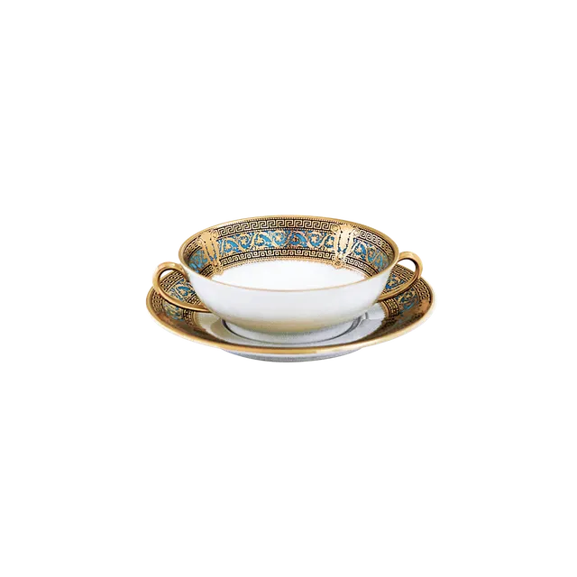 haviland-salon-murat-bol-bouillon-porcelaine-bleu-ciel-or image 1