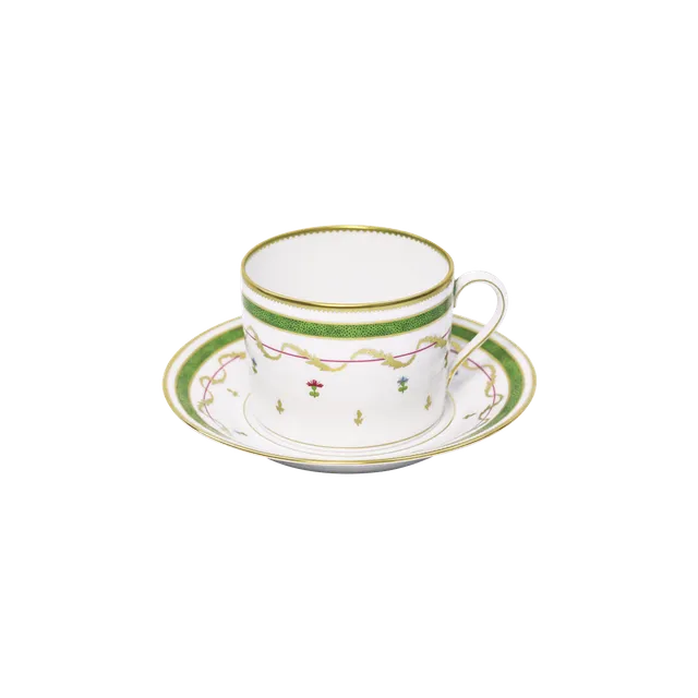 haviland-vieux-paris-vert-tasse-d-jeuner-porcelaine image 1