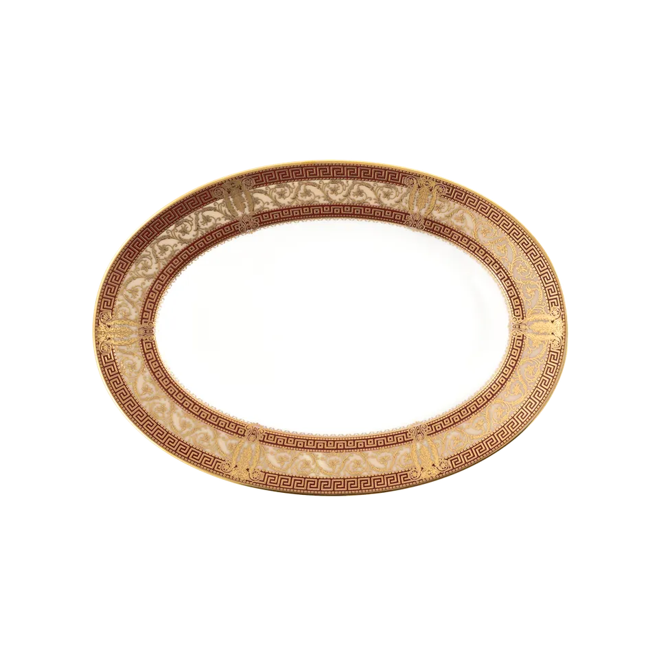 haviland-salon-murat-ravier-porcelaine-cerise-or image 1