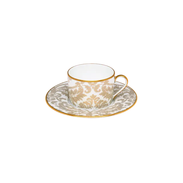 haviland-damass-ritz-paris-tasse-et-soucoupe-th-blanc image 1